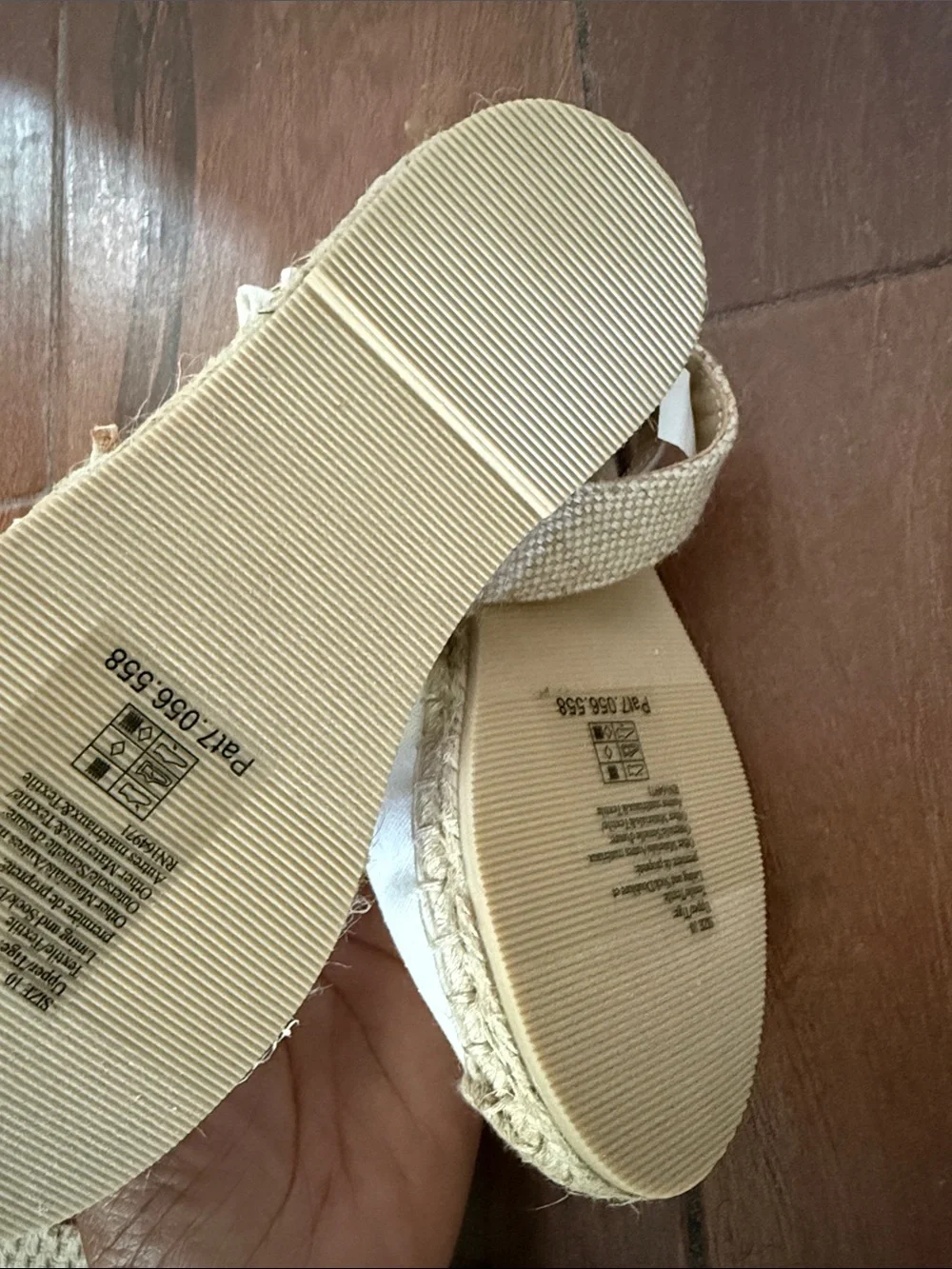 New Janie and Jack Cream Canvas Espadrille Sandals with Bow Accent